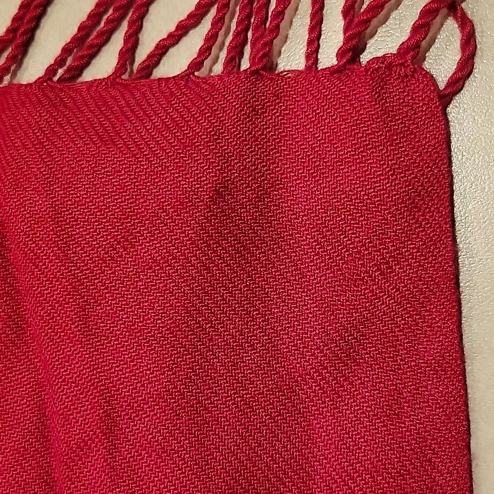 True Red Pashmina Scarf - Picture 3 of 3